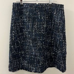 Navy blue tweed Ann Taylor work skirt